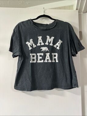 Rebellious One Black Short Sleeve "MAMA BEAR" Graphic Tee 020